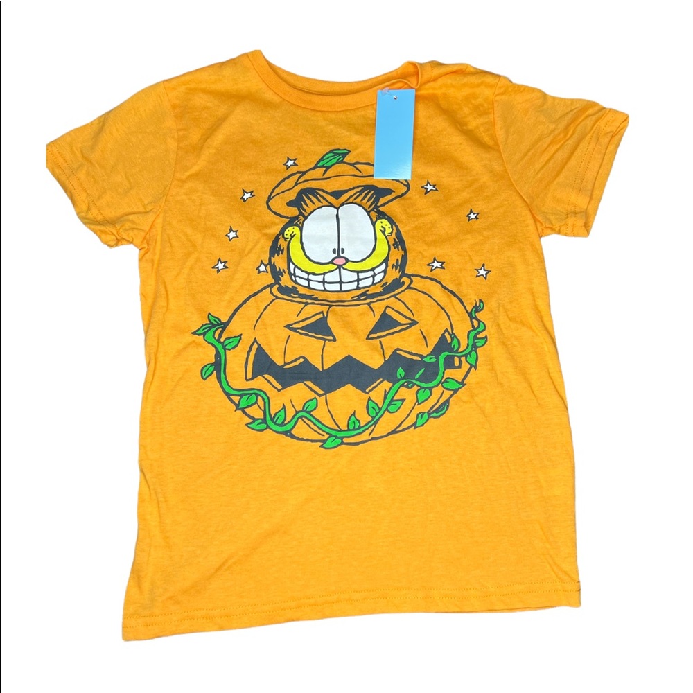 Garfield Orange Halloween Pumpkin Tshirt
